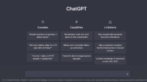 ChatGPT AI for conversation and generate text